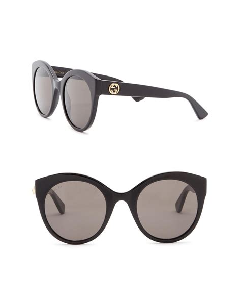 gucci 52mm round cat eye sunglasses|gucci cat eye sunglasses havana.